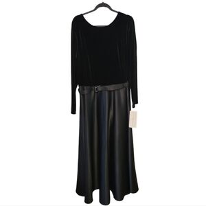 NWT Scott McClintock Black Velvet Long Evening Gown Size 22W